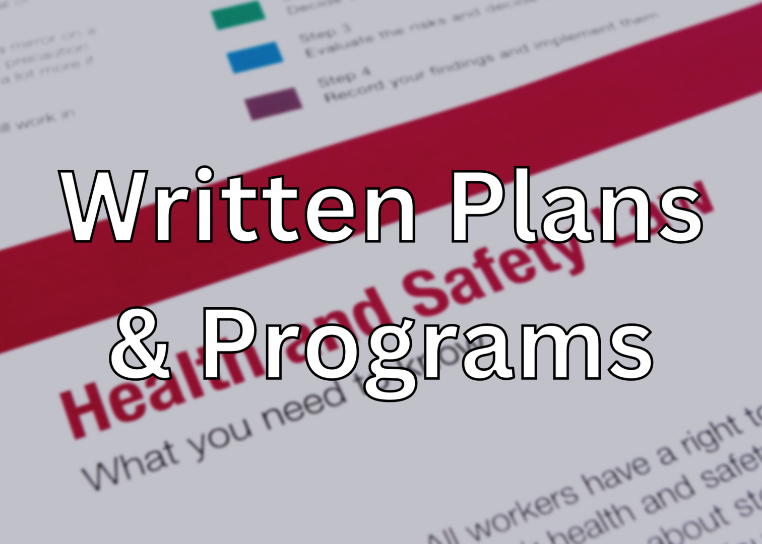Written Plans & Programs